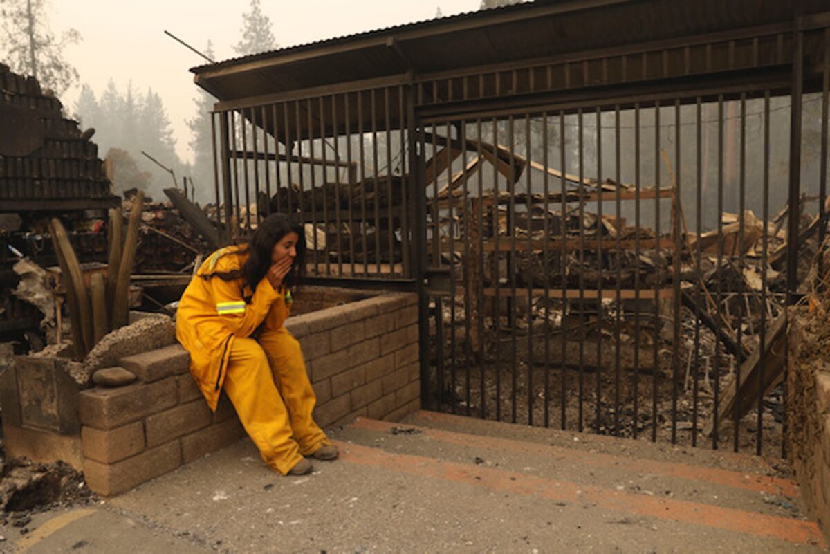 Carin Dorghalli mourns the loss of her father's business in Berry Creek.