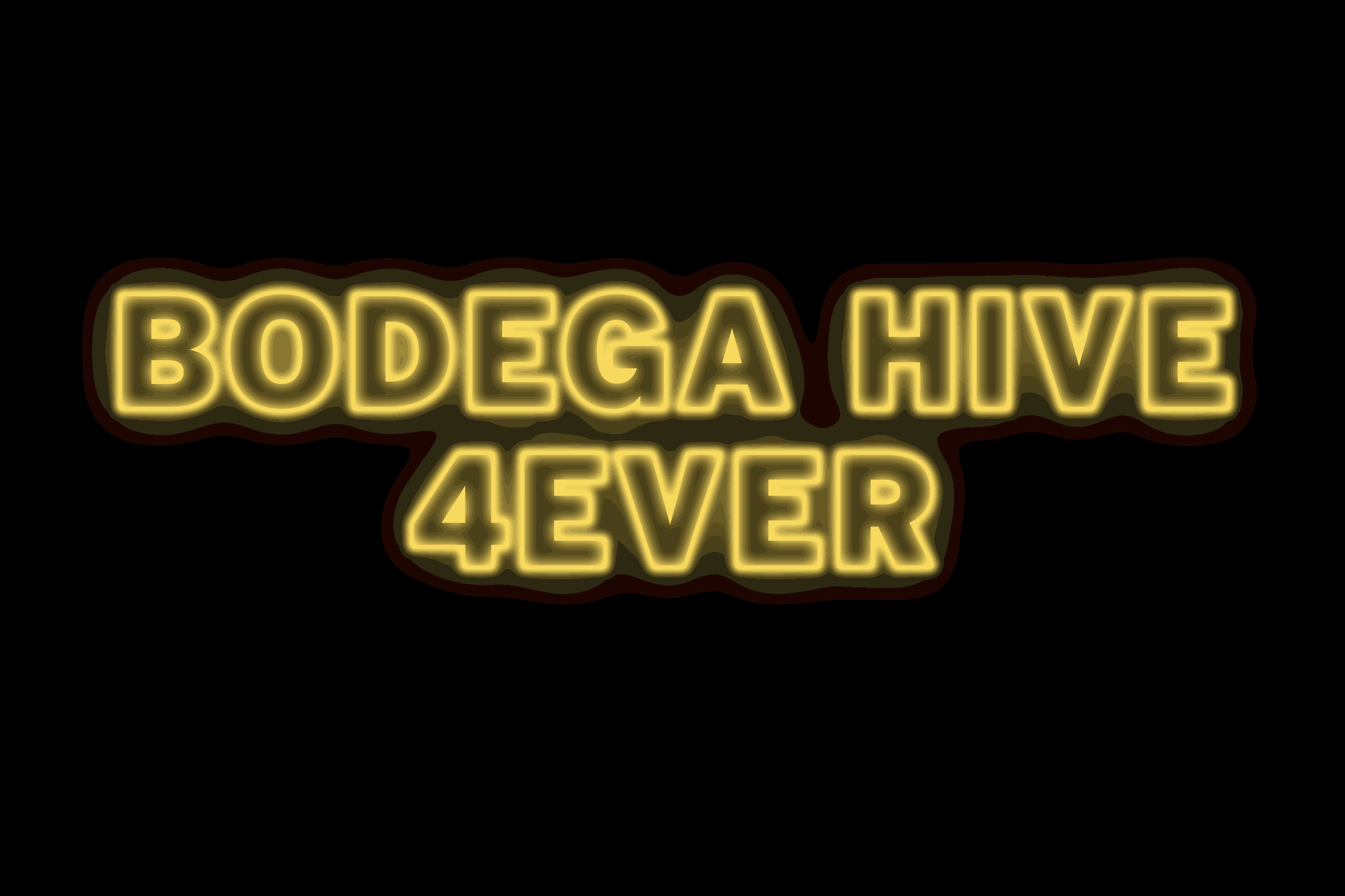 "Bodega Hive 4ever" neon sign 