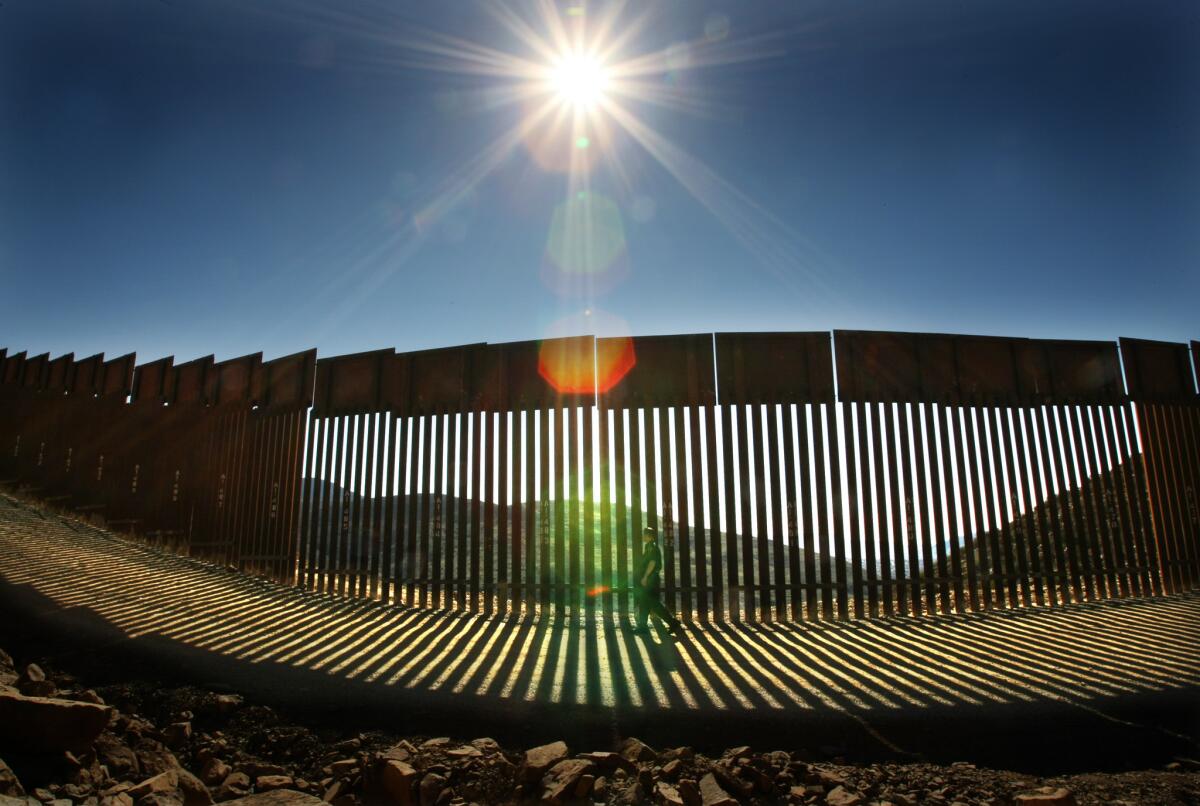 The U.S.-Mexico border fence
