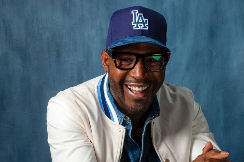 LOS ANGELES, CA --APRIL 14, 2019 -- Author Karamo Brown is photographed in the L.A. Times Festival of Books photo studio, at the University of Southern California, in Los Angeles, CA, Apr 14, 2019. (Jay L. Clendenin / Los Angeles Times)