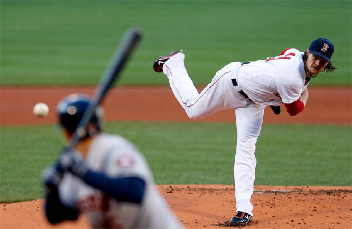 Boston Red Sox pitcher Clay Buchholz is 6-0 with an ERA of 1.01 and has pitched at least seven innings in each of his starts this season.