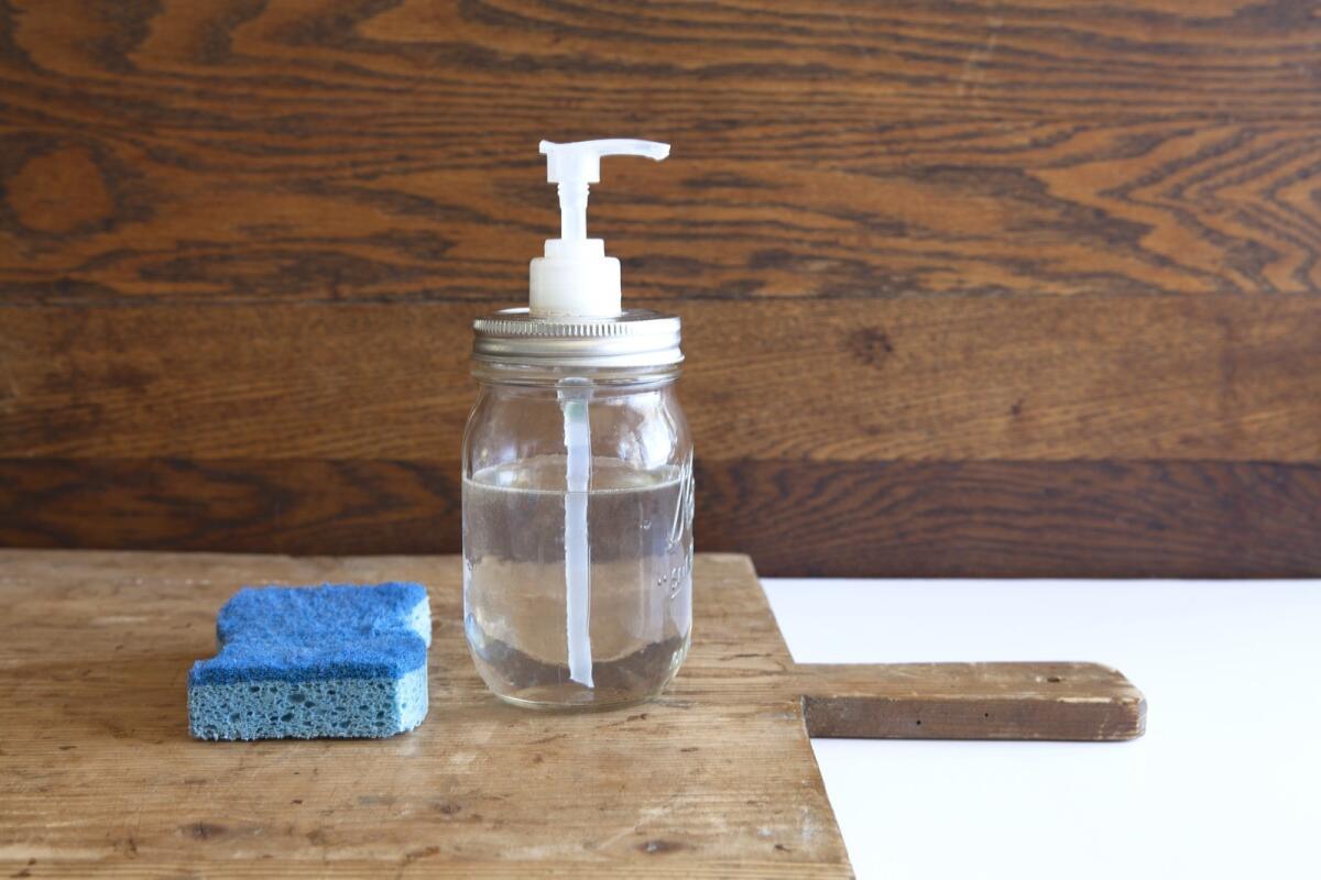 Turn your Mason jar into a soap dispenser.