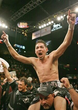 Antonio Margarito celebrates