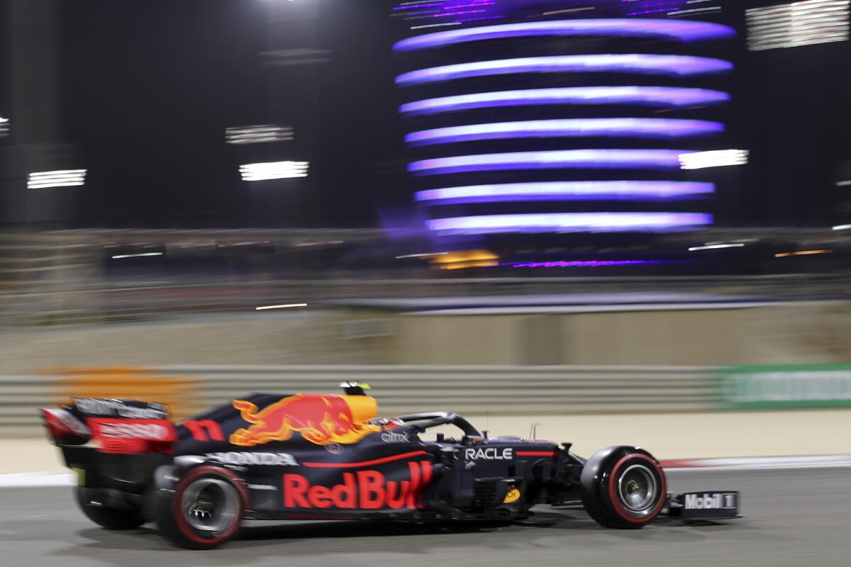 Red Bull driver Sergio Perez  