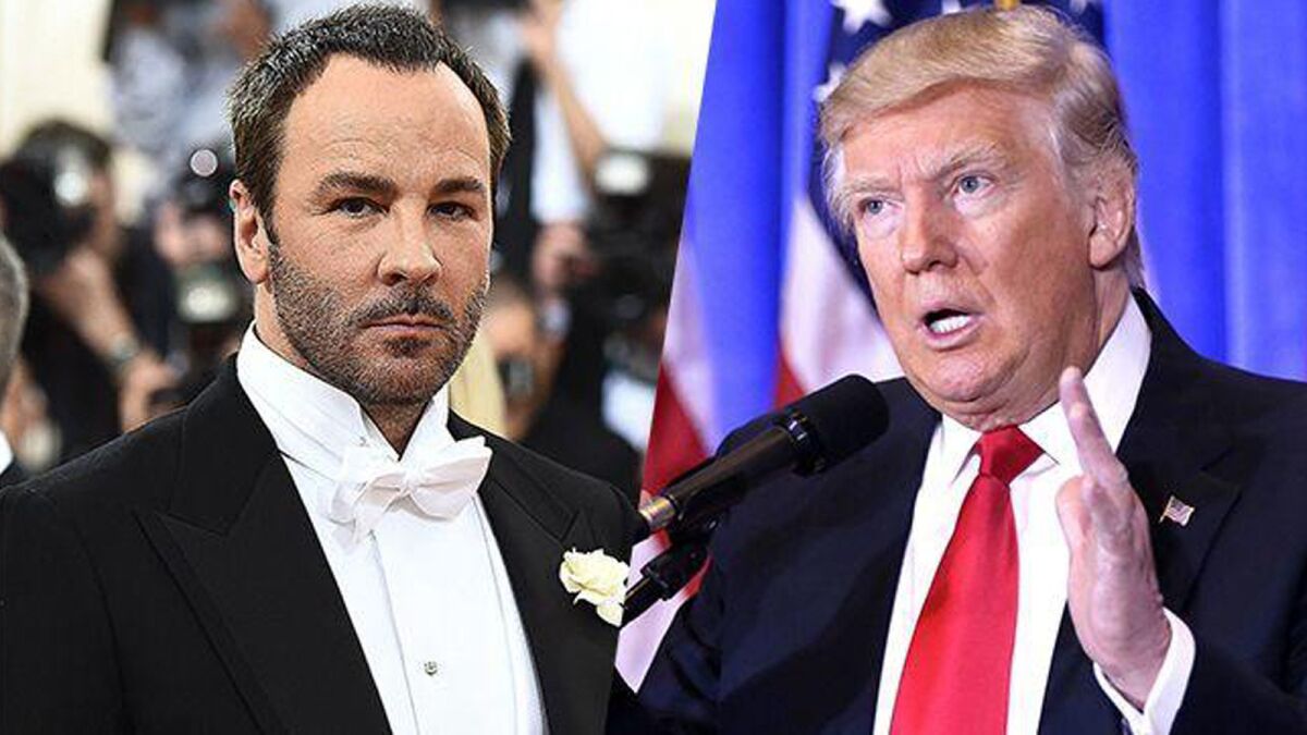 Donald Trump blasts Tom Ford for comments about soon-to-be First Lady  Melania Trump - Los Angeles Times