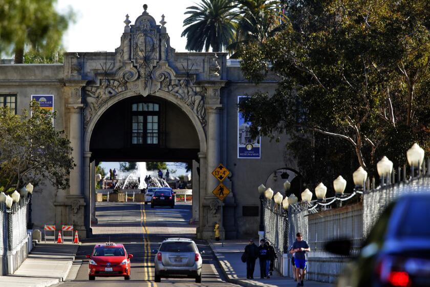 The Cabrillo Bridge in Balboa Park.