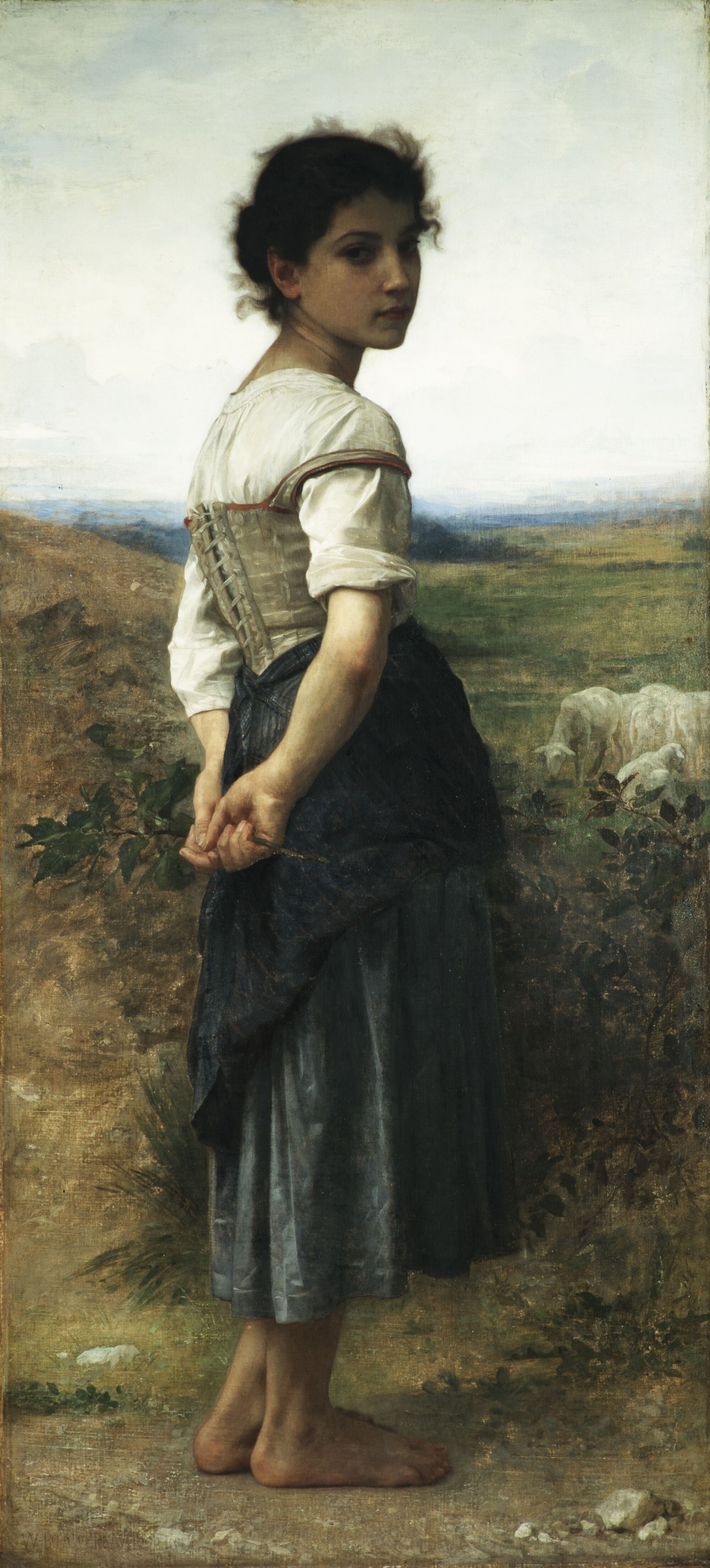 "Bouguereau & America" at the San Diego Museum of Art: "The Young Shepherdess" 1885. Oil on canvas