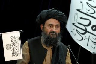 Mullah Abdul Ghani Baradar, Acting Deputy Prime Minister of the Afghan Taliban's caretaker government, speaks during a document signing ceremony in Kabul, Afghanistan, Tuesday, May 24, 2022. The Taliban said Tuesday that they've signed a deal allowing Abu Dhabi-based GAAC Solutions to manage the airports in Herat, Kabul and Kandahar. (AP Photo/Ebrahim Noroozi)