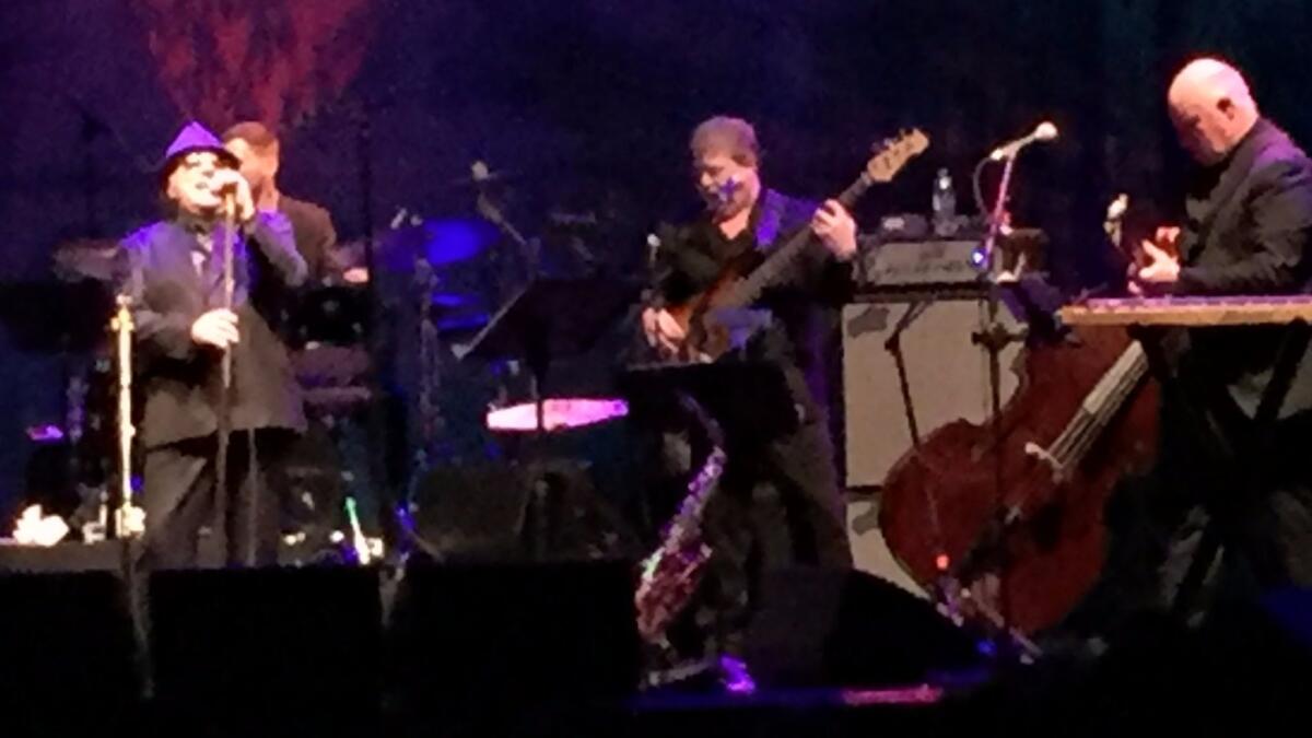 Van Morrison and his band perform in Los Angeles.
