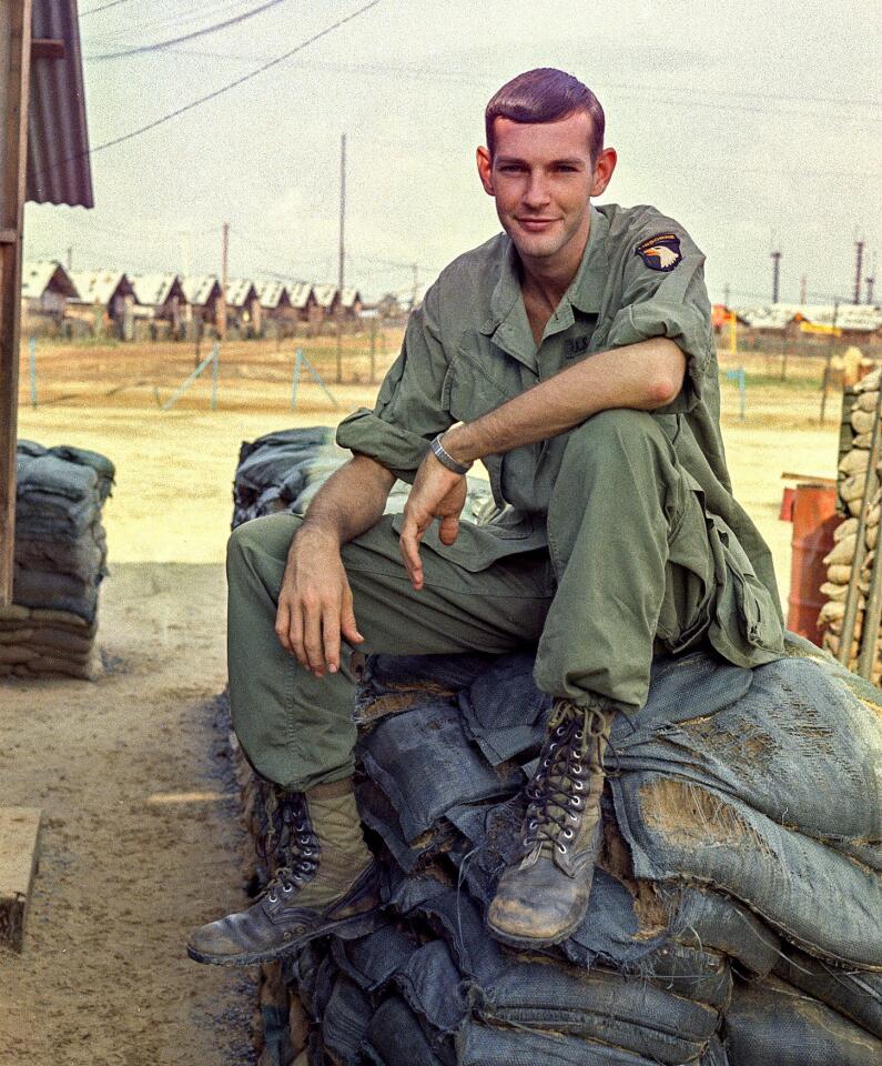 Army PFC Pfc. John "Mac" MacFarland in 1969. Shortly after the battle of Tam Ky in South Vietnam that year, MacFarland was assigned to write the Medal of Honor recommendation for Spc. 4 Santiago Jesse Erevia, whose "conspicuous gallantry" had saved many soldiers.