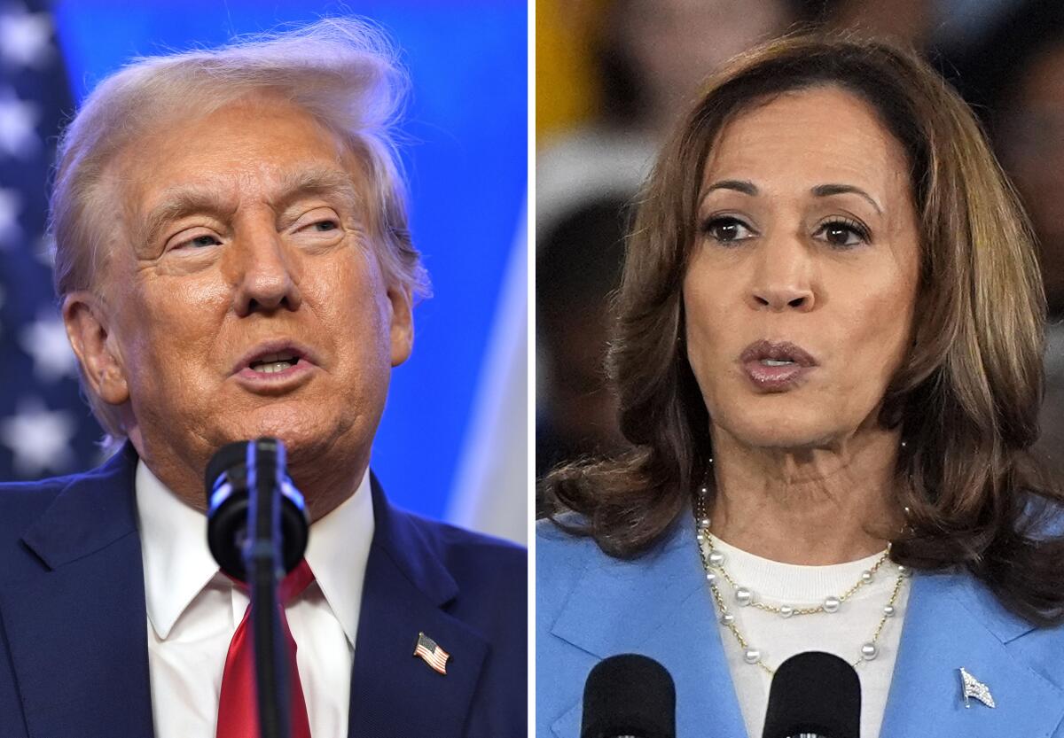 Donald Trump and Kamala Harris