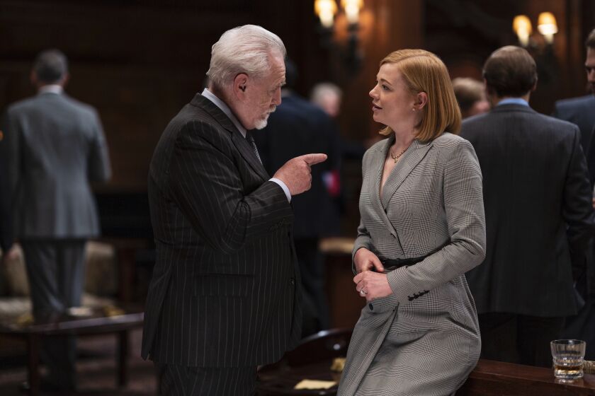 Season 2, episode 9 (debuts 10/6/19): Brian Cox and Sarah Snook in "Succession." photo: Zach Dilgard/HBO