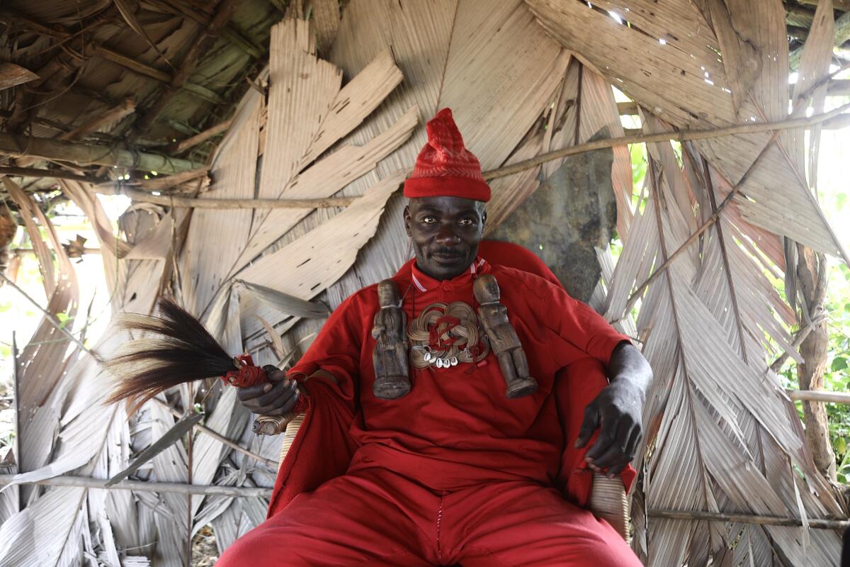 Village chiefs in the region wear red as a symbol of blood and power.