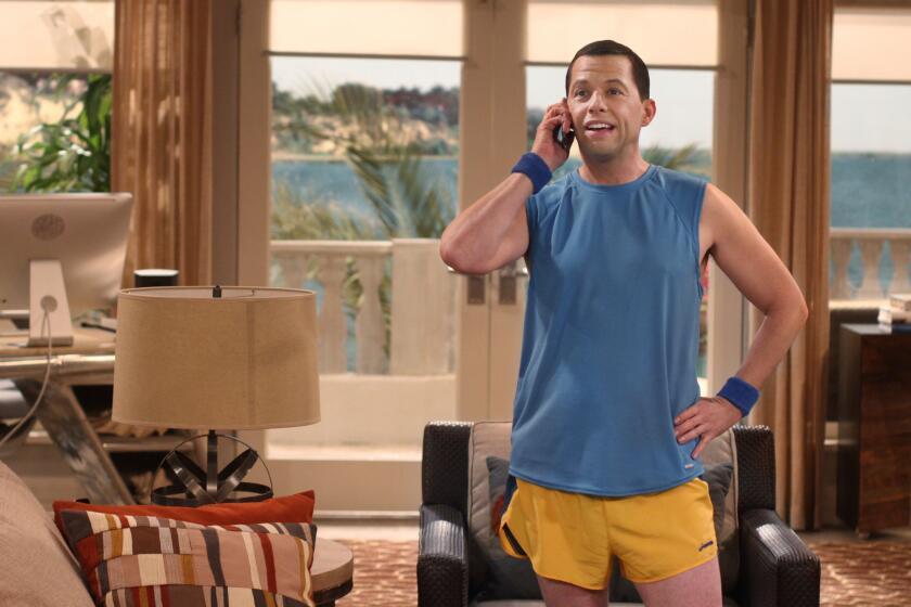 Jon Cryer on the set of "Two and a Half Men."