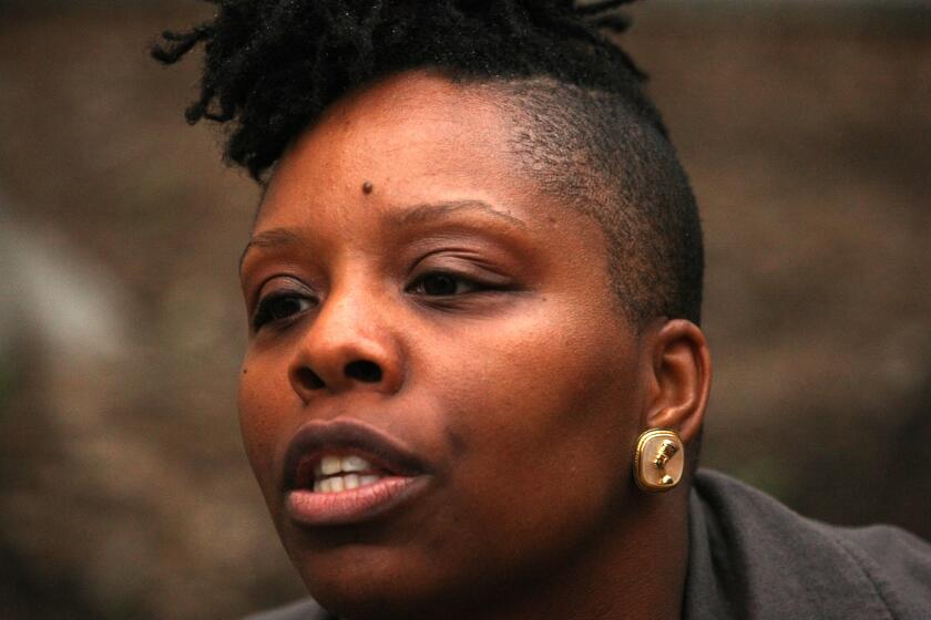 Patrisse Cullors leads the Coalition to End Sheriff Violence in Los Angeles, which has proposed the creation of a civilian panel to oversee the L.A. County Sheriff's Department. Above, Cullors in January.