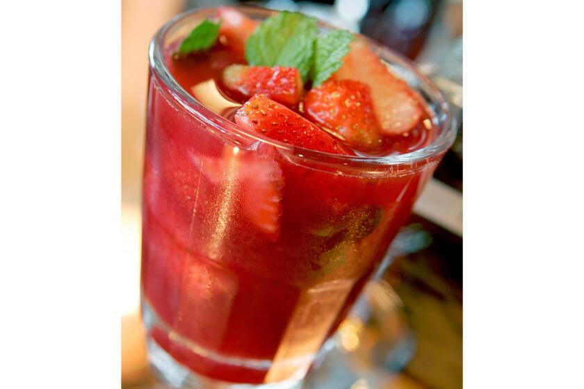 Sangria gets a fresh twist. Recipe: Fraiche's strawberry sangria