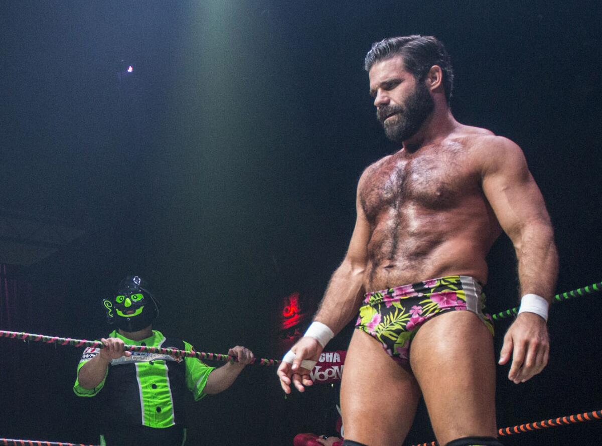  Joey Ryan in the ring in 2018.