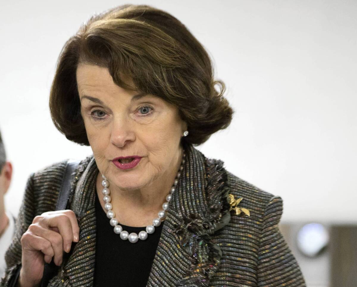 Sen. Dianne Feinstein (D-Calif.), shown speaking with reporters last month, says she will keep pushing for a new ban on assault weapons despite her latest defeat.