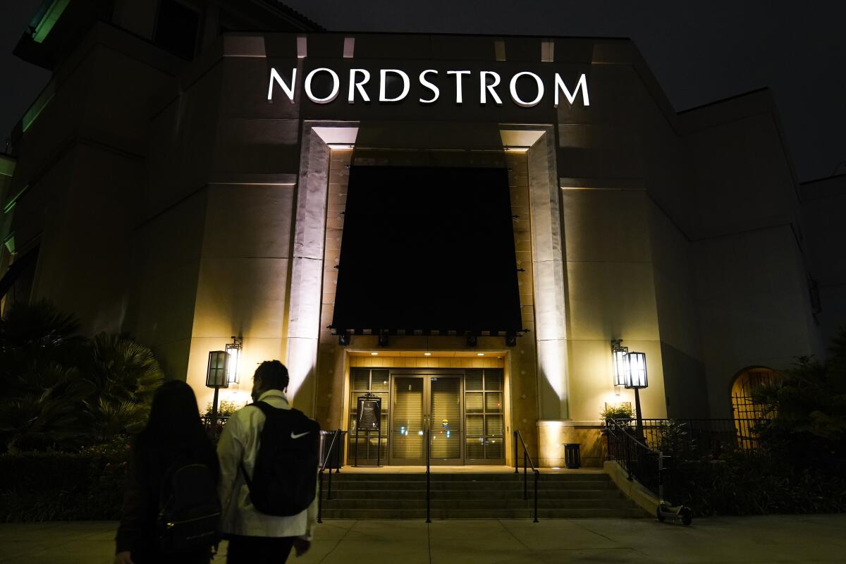  An entrance to a Nordstrom department store 