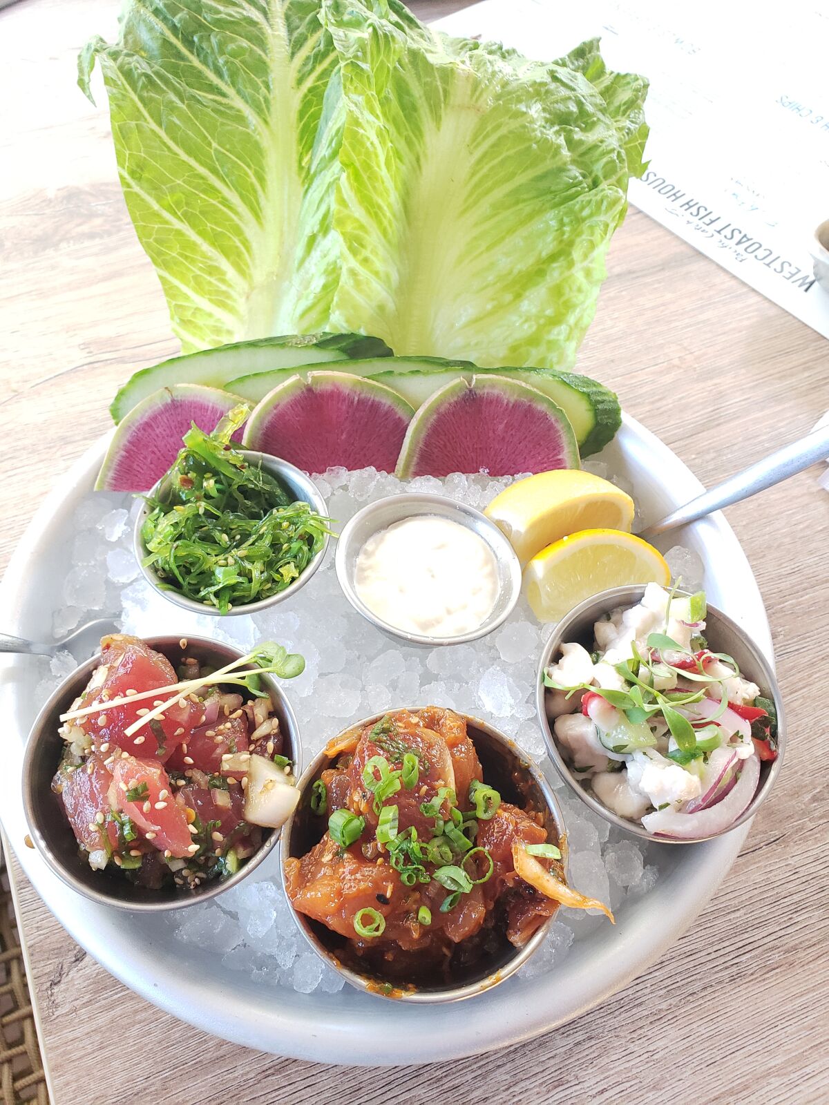 A poke-ceviche combo from Pacific Catch, which has opened at the Westfield UTC mall.