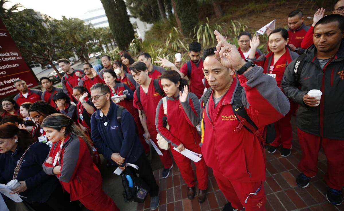 Nurses and healthcare workers