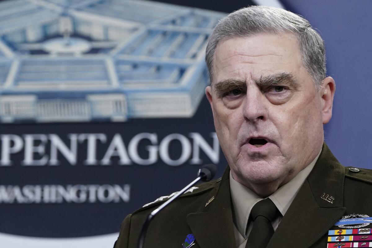 Chairman of the Joint Chiefs of Staff Gen. Mark Milley.