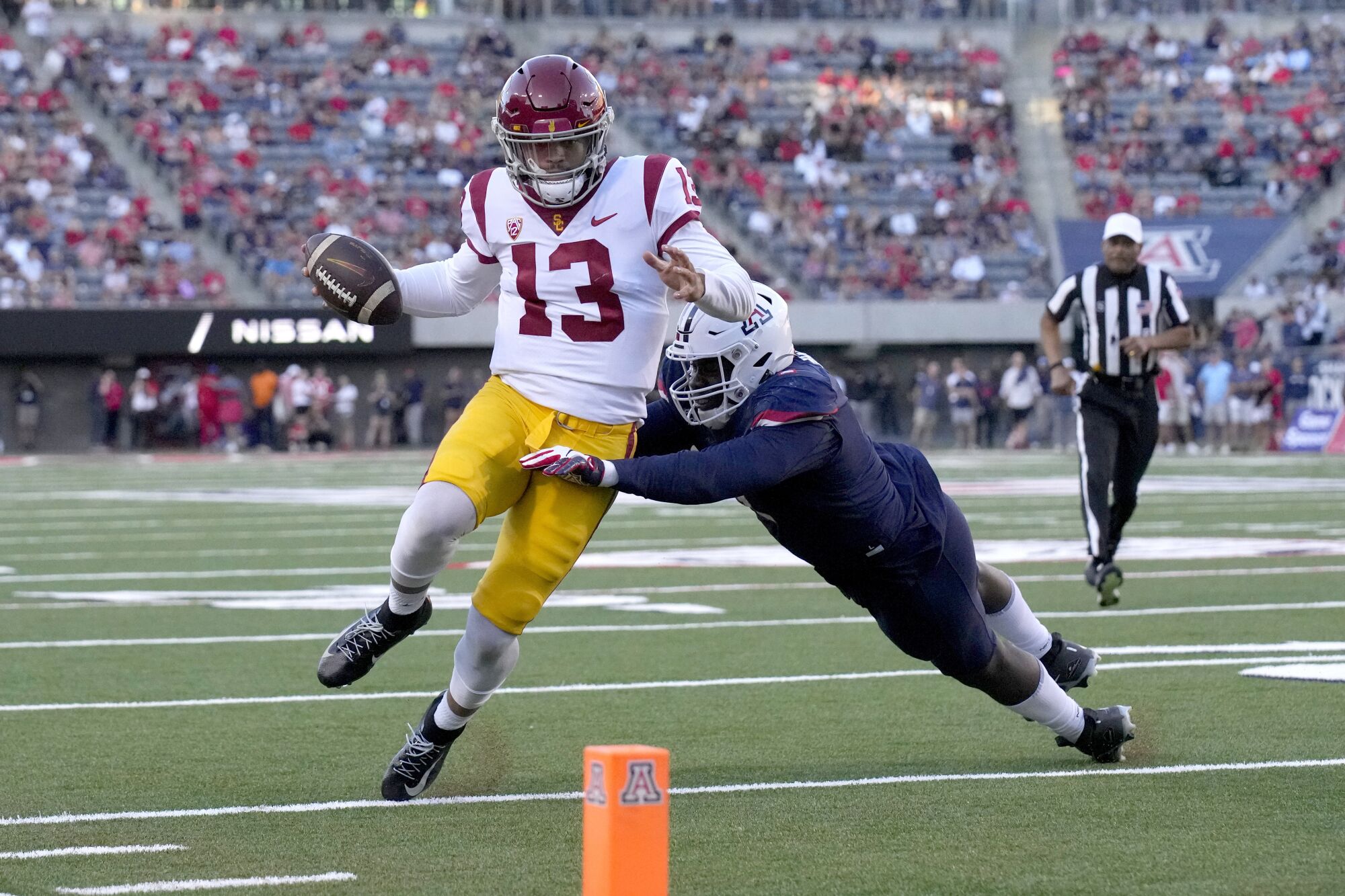 Usc Defeats Arizona Behind Caleb Williams 411 Passing Yards Los Angeles Times