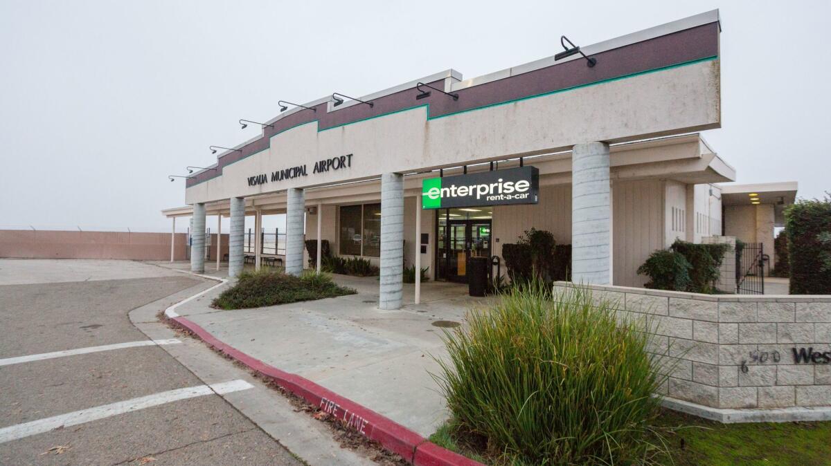 Enterprise Rent-A-Car has taken over the Visalia Municipal Airport terminal and rents cars and trucks from the facility.
