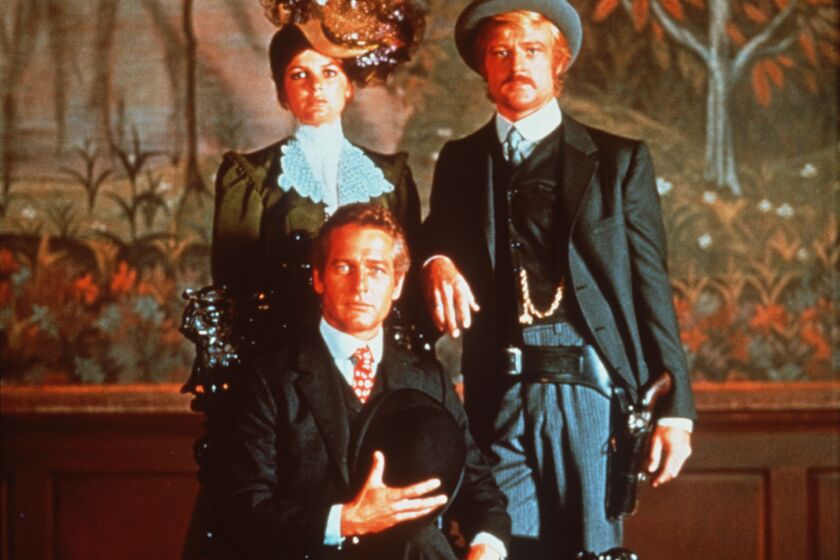 L – R: Katherine Ross, Robert Redford and Paul Newman "Butch Cassidy and the Sundance Kid: Outlaws out of Times. "History vs Hollywood." Credit: Twentieth Century Fox TV TIMES JAN. 21, 2001