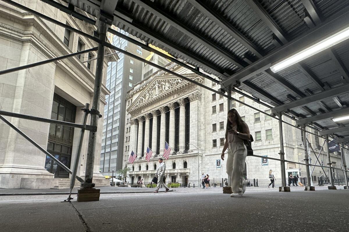 Outside the New York Stock Exchange.