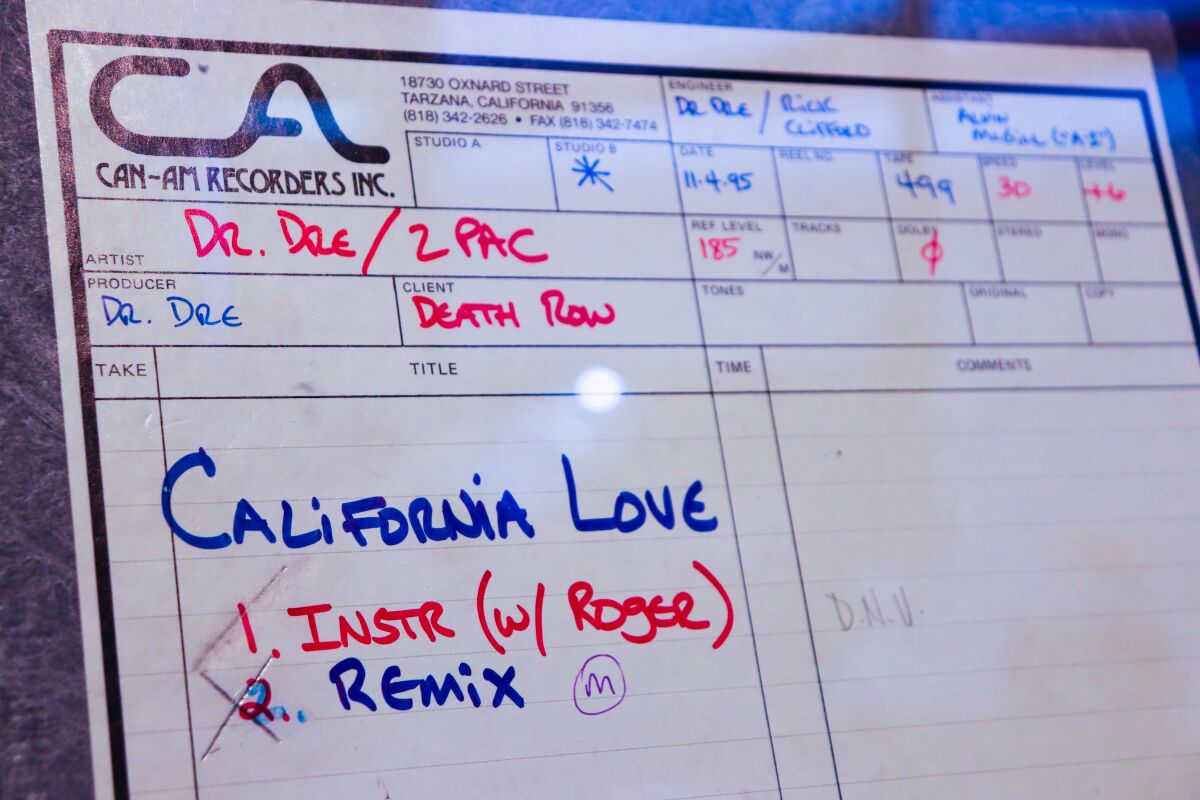 A master tape label