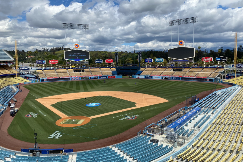 Dodger Stadium ahead of opening day on March 30, 2023.