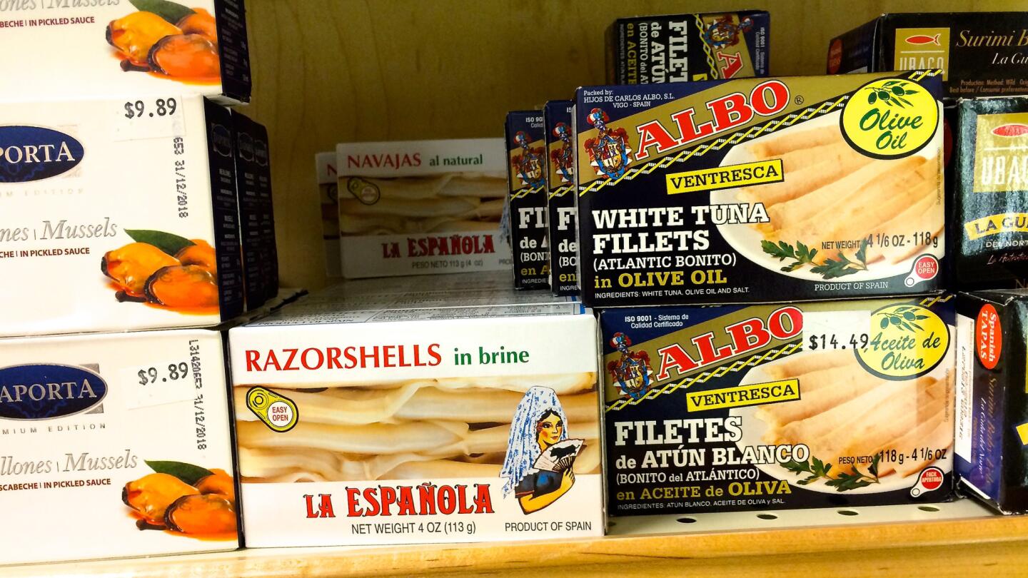 Not just any canned fish, but conservas, at La Espanola.