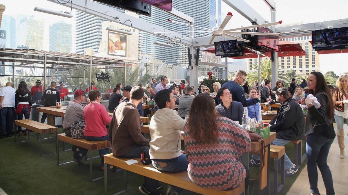 Beer Park has an open-air location overlooking the Strip. (Gabe Ginsberg / WireImage)