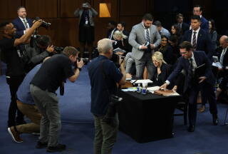 Atty. Gen. Pam Bondi departs after testifying before the Senate Judiciary Committee in October.