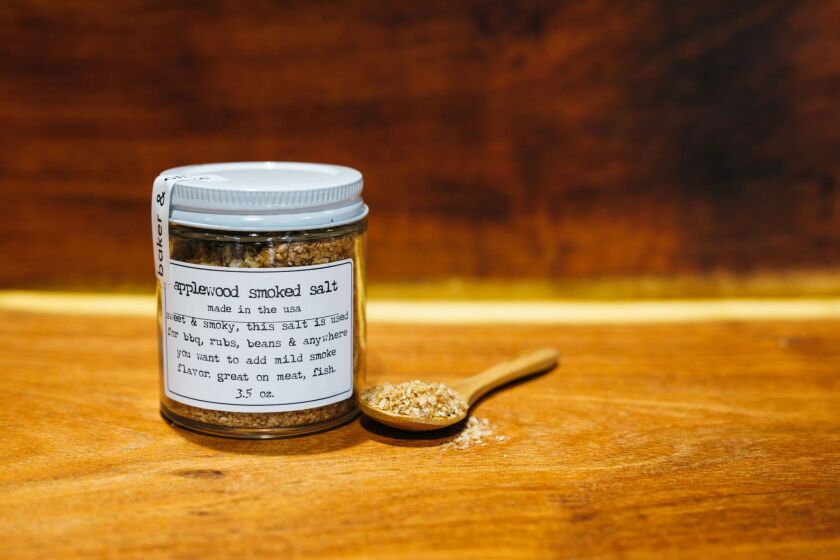 Applewood smoked salt from Baker & Olive.