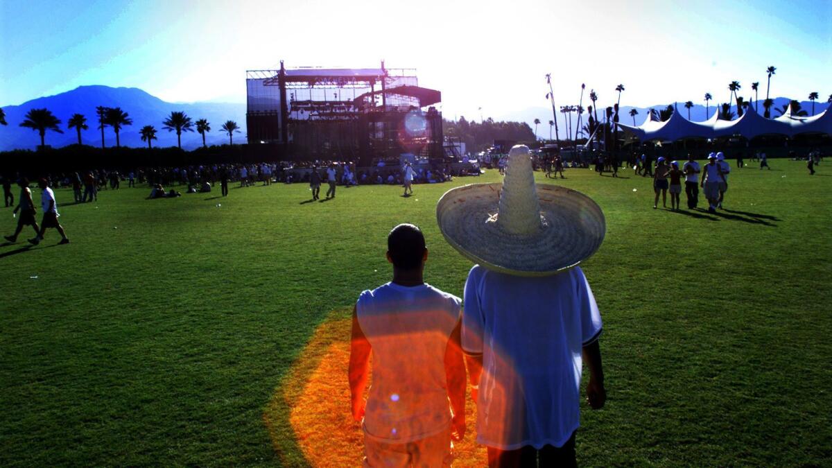 The afternoon crowd at the first-ever Coachella in October of 1999.