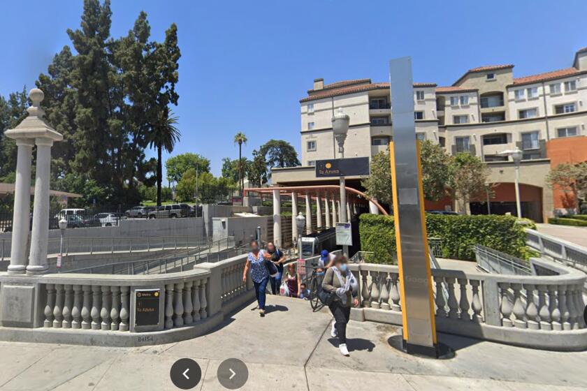 Pasadena, California-July 24, 2024-Pasadena police are investigating the discovery of a lifeless body at a Metro station early Wednesday morning. The police department received a call at 4 a.m. that a dead body had been spotted on the train platform at the Metro Memorial Park station, which is near the heart of Old Town Pasadena. The deceased is a Black man in his 40s, said Matt Campeau, a spokesperson for the Pasadena Police Department. The coroner's office responded to the scene, and the body was taken for further investigation. (Google Maps)