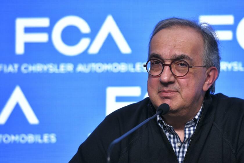 Fiat Chrysler Automobiles's Chief Executive Officer Sergio Marchionne speaks at a press conference after in Balocco, Italy on June 1, 2018.