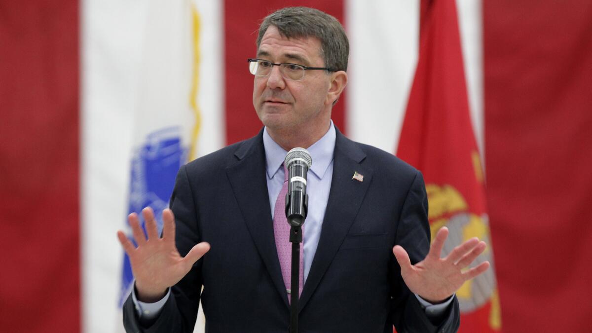 Secretary of Defense Ashton Carter in South Korea earlier this month.