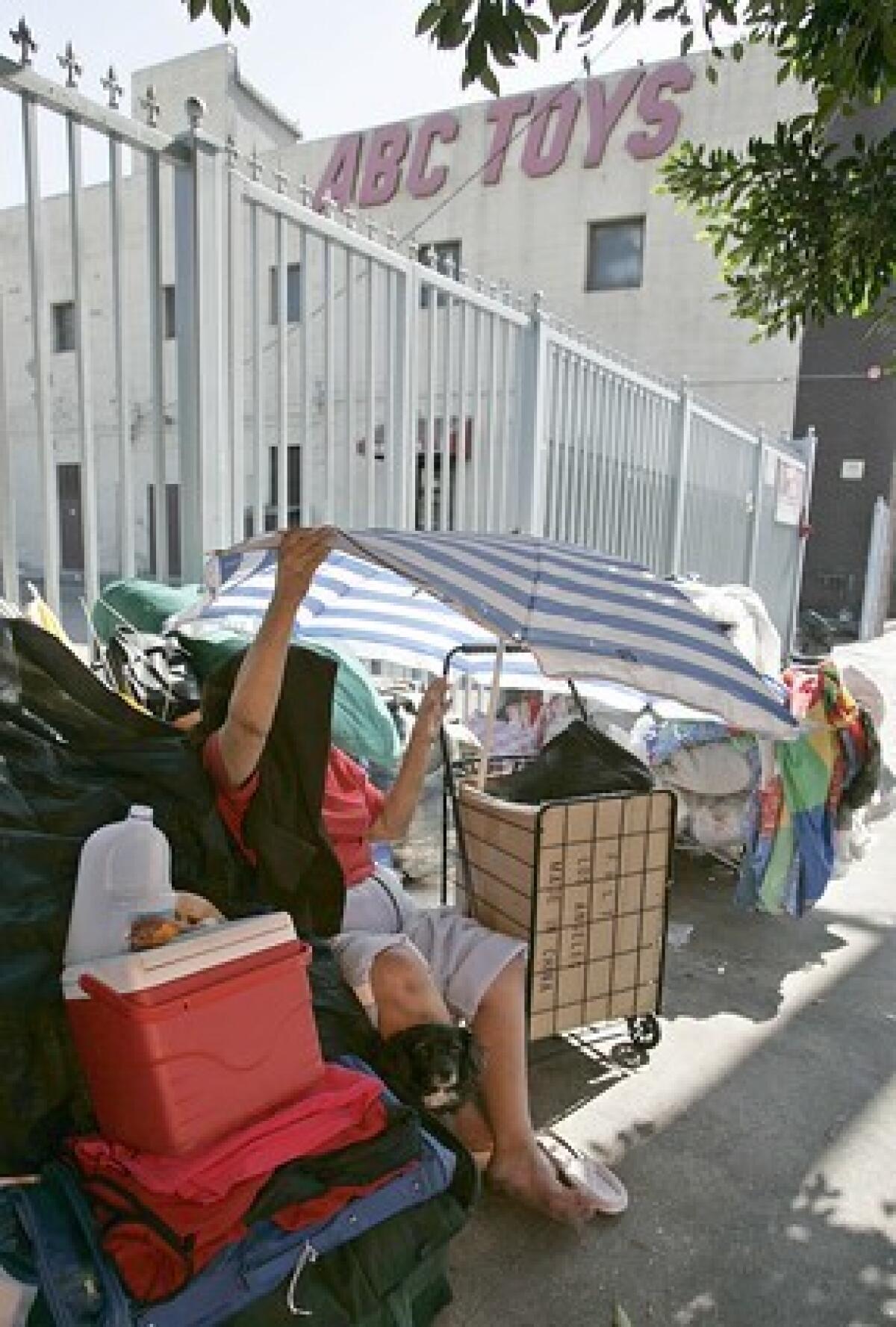 SKID ROW: San Pedro Street merchants say the homeless situation has deteriorated badly in recent months.