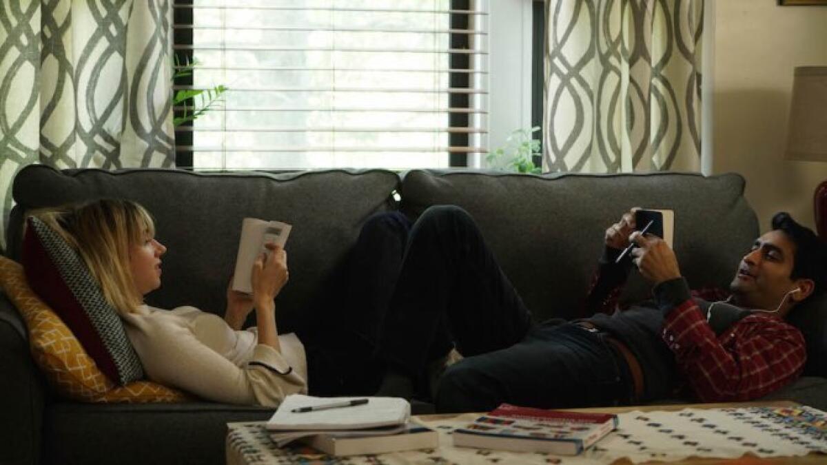 Zoe Kazan and Kumail Nanjiani in "The Big Sick." (Nicole Rivelli / Sundance Institute)