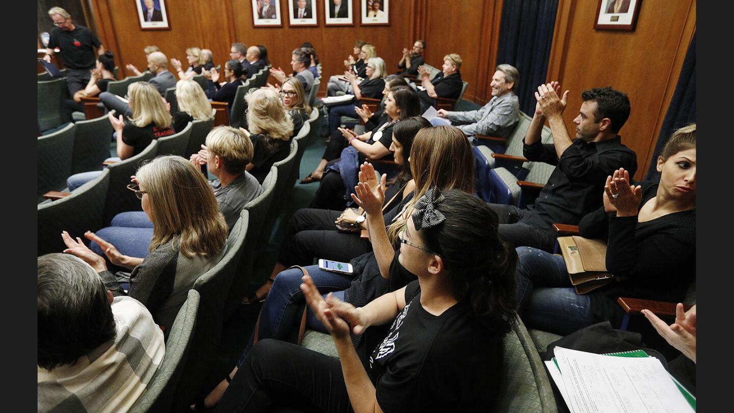 Photo Gallery: Burbank Teachers Association confronts Burbank school officials for better wages and smaller class sizes