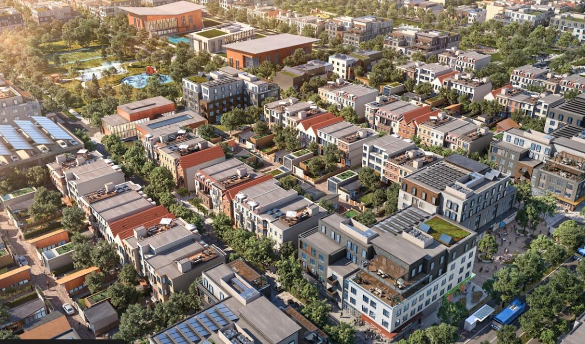 Buildings in a neighborhood.