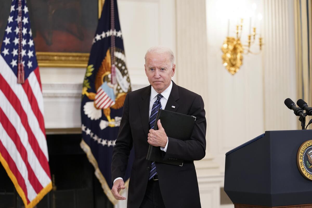 El presidente de Estados Unidosa, Joe Biden, en la Casa Blanca.