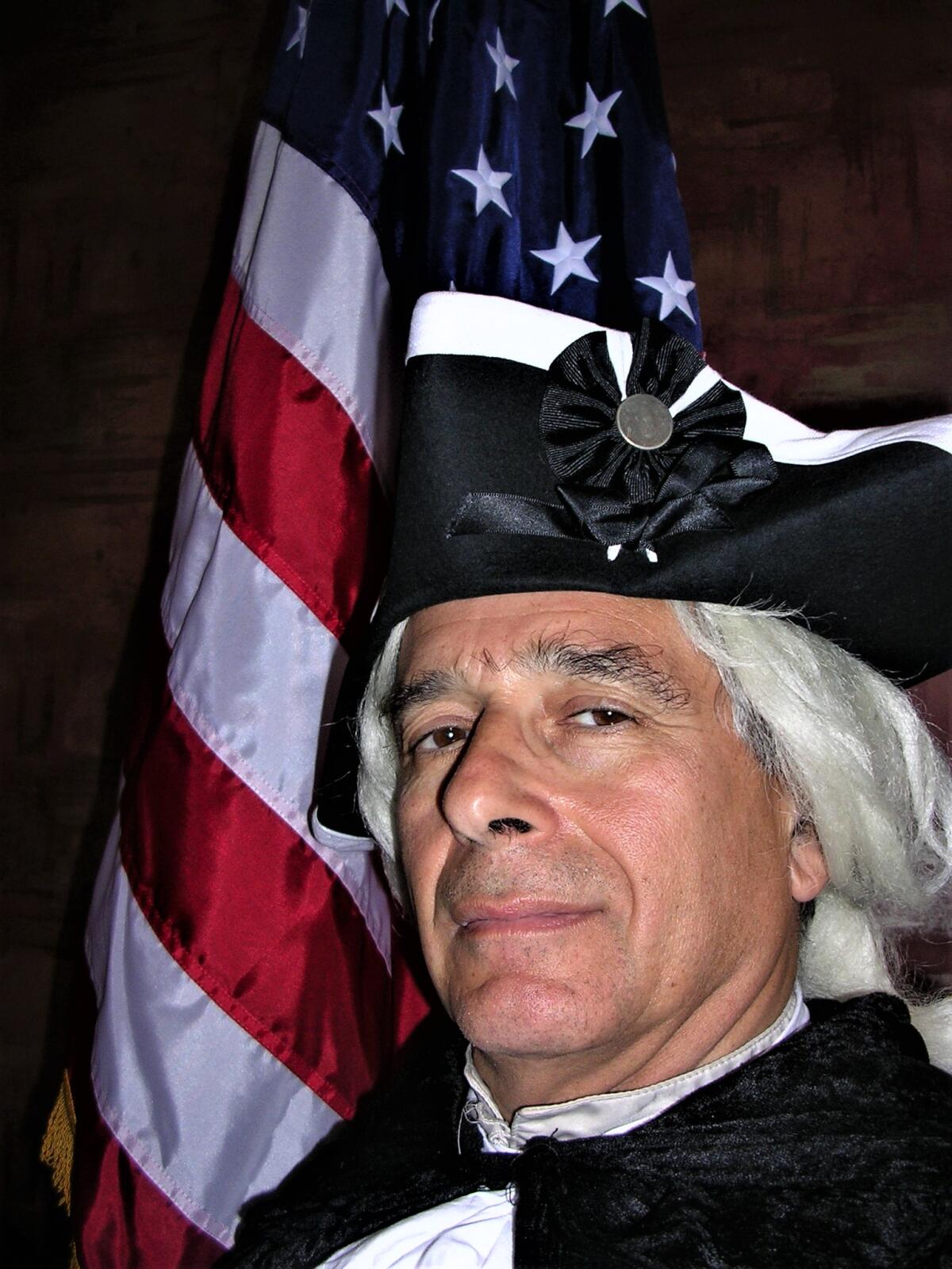 Costa Mesa's Peter Small as George Washington.
