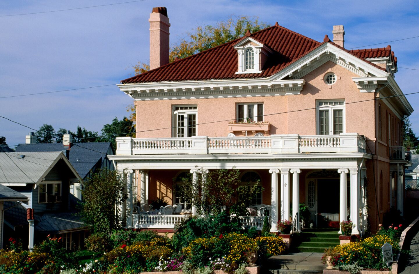 Given its color -- pink -- it's hard to miss the Pendleton House Historic Inn, a B&B located on a hill above downtown.