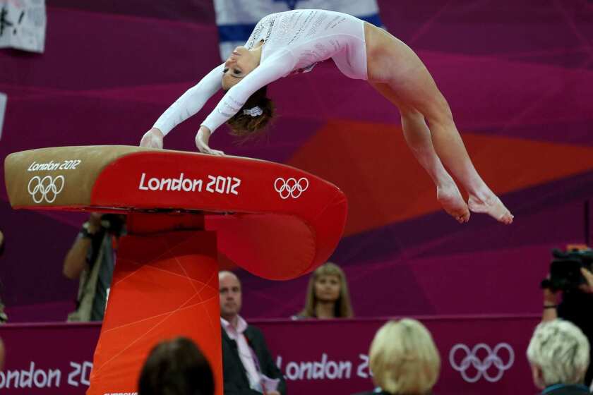 McKayla Maroney of the United States competes in the artistic gymnastics women's vault final at the London 2012 Olympic Games.
