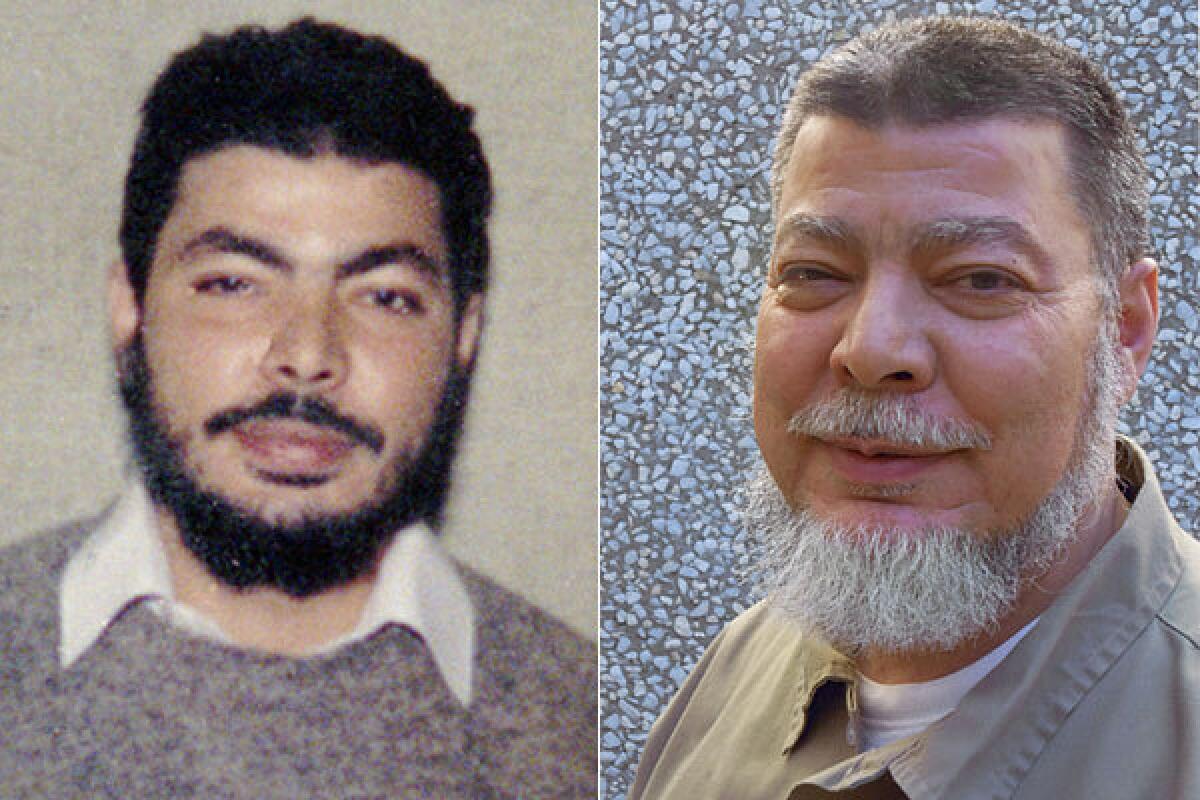 El Sayyid Nosair as a younger man, left, and as an inmate today in Marion, Ill.