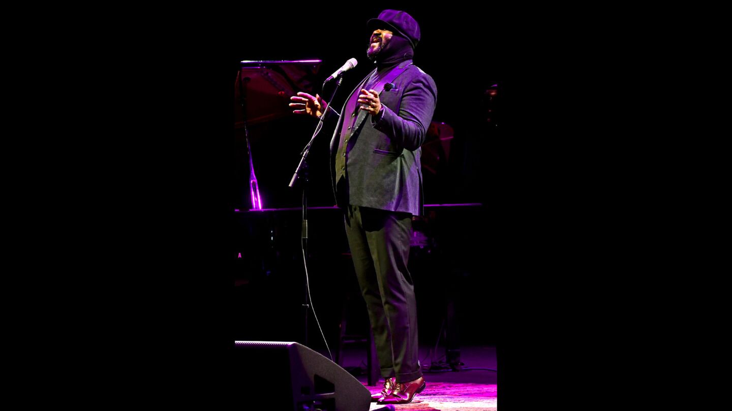 Jazz singer Gregory Porter is seen performing Wednesday at the Theatre at Ace Hotel.